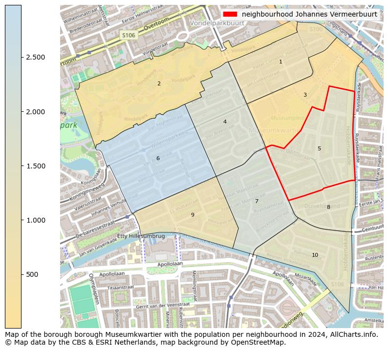 Image of the neighbourhood Johannes Vermeerbuurt at the map. This image is used as introduction to this page. This page shows a lot of information about the population in the neighbourhood Johannes Vermeerbuurt (such as the distribution by age groups of the residents, the composition of households, whether inhabitants are natives or Dutch with an immigration background, data about the houses (numbers, types, price development, use, type of property, ...) and more (car ownership, energy consumption, ...) based on open data from the Dutch Central Bureau of Statistics and various other sources!