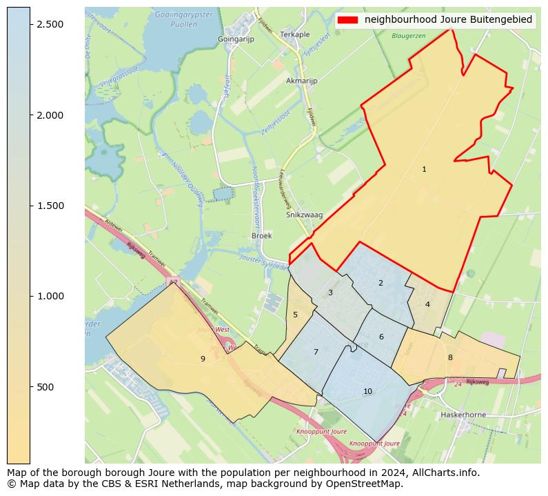 Image of the neighbourhood Joure Buitengebied at the map. This image is used as introduction to this page. This page shows a lot of information about the population in the neighbourhood Joure Buitengebied (such as the distribution by age groups of the residents, the composition of households, whether inhabitants are natives or Dutch with an immigration background, data about the houses (numbers, types, price development, use, type of property, ...) and more (car ownership, energy consumption, ...) based on open data from the Dutch Central Bureau of Statistics and various other sources!