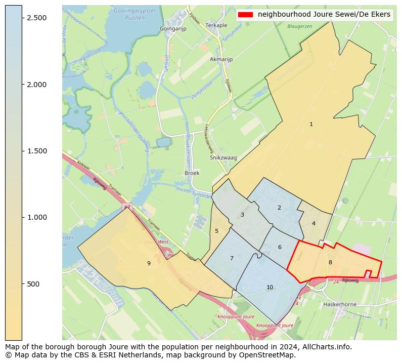 Image of the neighbourhood Joure Sewei/De Ekers at the map. This image is used as introduction to this page. This page shows a lot of information about the population in the neighbourhood Joure Sewei/De Ekers (such as the distribution by age groups of the residents, the composition of households, whether inhabitants are natives or Dutch with an immigration background, data about the houses (numbers, types, price development, use, type of property, ...) and more (car ownership, energy consumption, ...) based on open data from the Dutch Central Bureau of Statistics and various other sources!