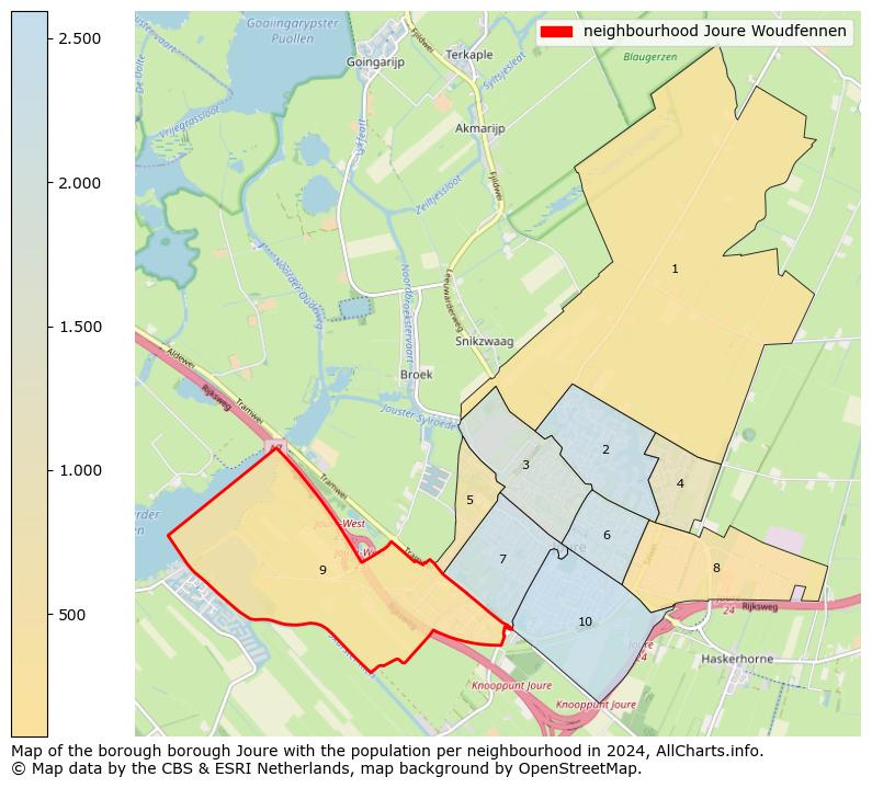 Image of the neighbourhood Joure Woudfennen at the map. This image is used as introduction to this page. This page shows a lot of information about the population in the neighbourhood Joure Woudfennen (such as the distribution by age groups of the residents, the composition of households, whether inhabitants are natives or Dutch with an immigration background, data about the houses (numbers, types, price development, use, type of property, ...) and more (car ownership, energy consumption, ...) based on open data from the Dutch Central Bureau of Statistics and various other sources!