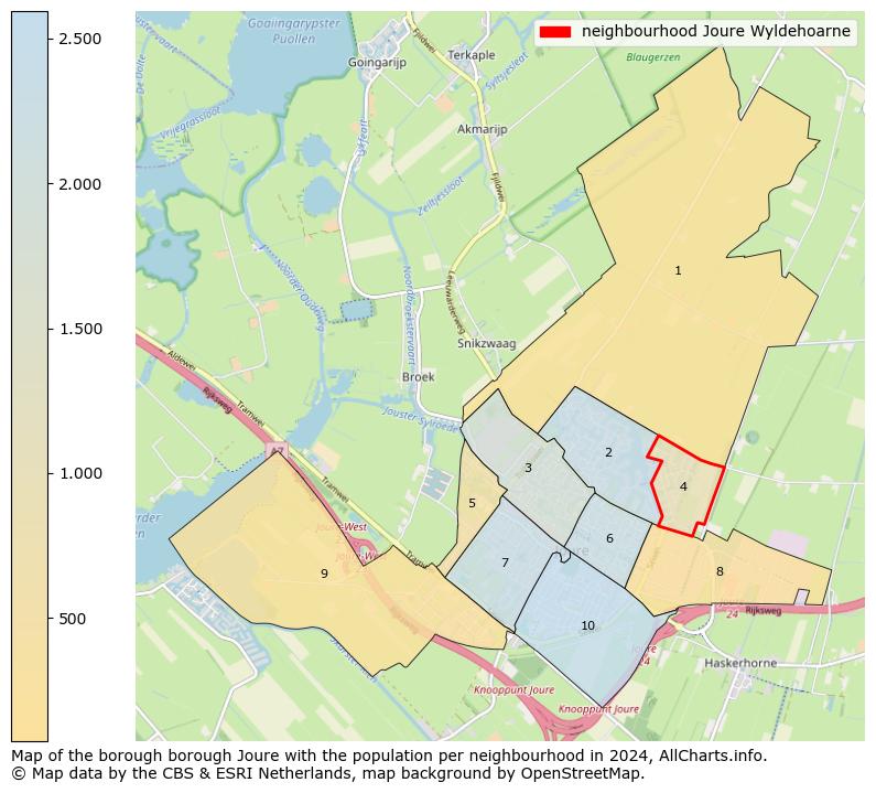 Image of the neighbourhood Joure Wyldehoarne at the map. This image is used as introduction to this page. This page shows a lot of information about the population in the neighbourhood Joure Wyldehoarne (such as the distribution by age groups of the residents, the composition of households, whether inhabitants are natives or Dutch with an immigration background, data about the houses (numbers, types, price development, use, type of property, ...) and more (car ownership, energy consumption, ...) based on open data from the Dutch Central Bureau of Statistics and various other sources!