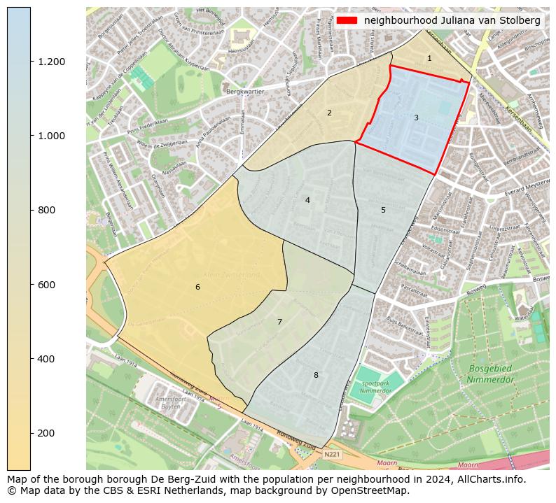 Image of the neighbourhood Juliana van Stolberg at the map. This image is used as introduction to this page. This page shows a lot of information about the population in the neighbourhood Juliana van Stolberg (such as the distribution by age groups of the residents, the composition of households, whether inhabitants are natives or Dutch with an immigration background, data about the houses (numbers, types, price development, use, type of property, ...) and more (car ownership, energy consumption, ...) based on open data from the Dutch Central Bureau of Statistics and various other sources!