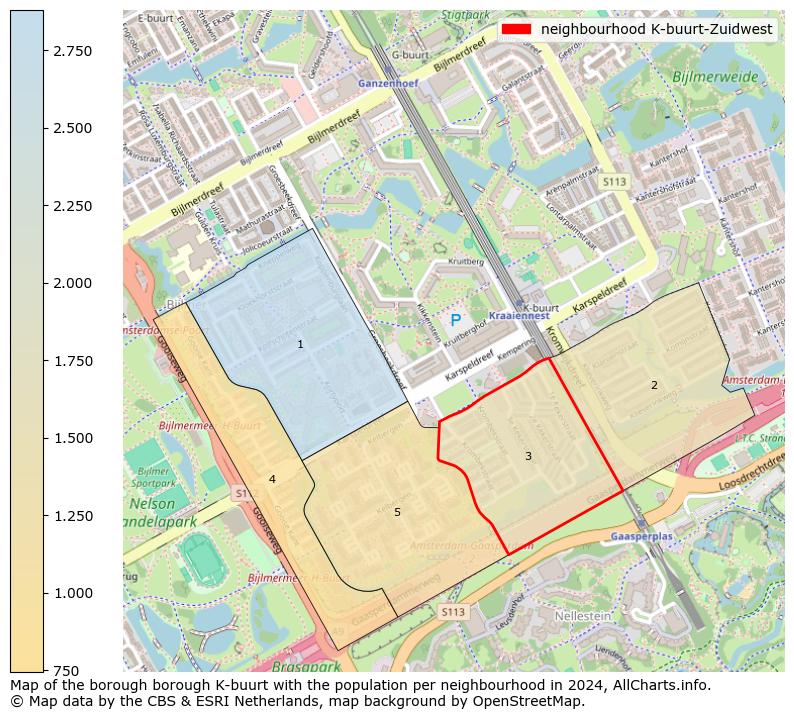 Image of the neighbourhood K-buurt-Zuidwest at the map. This image is used as introduction to this page. This page shows a lot of information about the population in the neighbourhood K-buurt-Zuidwest (such as the distribution by age groups of the residents, the composition of households, whether inhabitants are natives or Dutch with an immigration background, data about the houses (numbers, types, price development, use, type of property, ...) and more (car ownership, energy consumption, ...) based on open data from the Dutch Central Bureau of Statistics and various other sources!