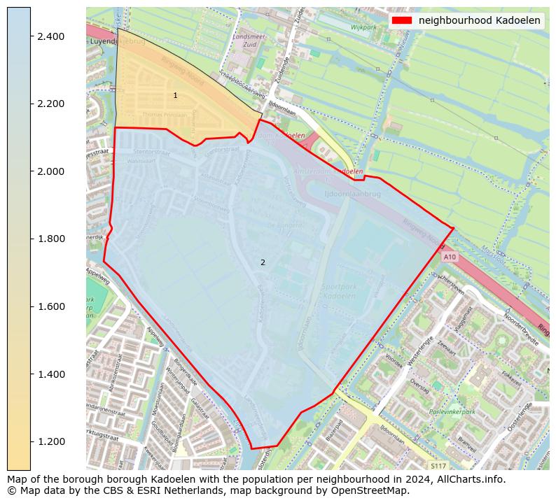 Image of the neighbourhood Kadoelen at the map. This image is used as introduction to this page. This page shows a lot of information about the population in the neighbourhood Kadoelen (such as the distribution by age groups of the residents, the composition of households, whether inhabitants are natives or Dutch with an immigration background, data about the houses (numbers, types, price development, use, type of property, ...) and more (car ownership, energy consumption, ...) based on open data from the Dutch Central Bureau of Statistics and various other sources!