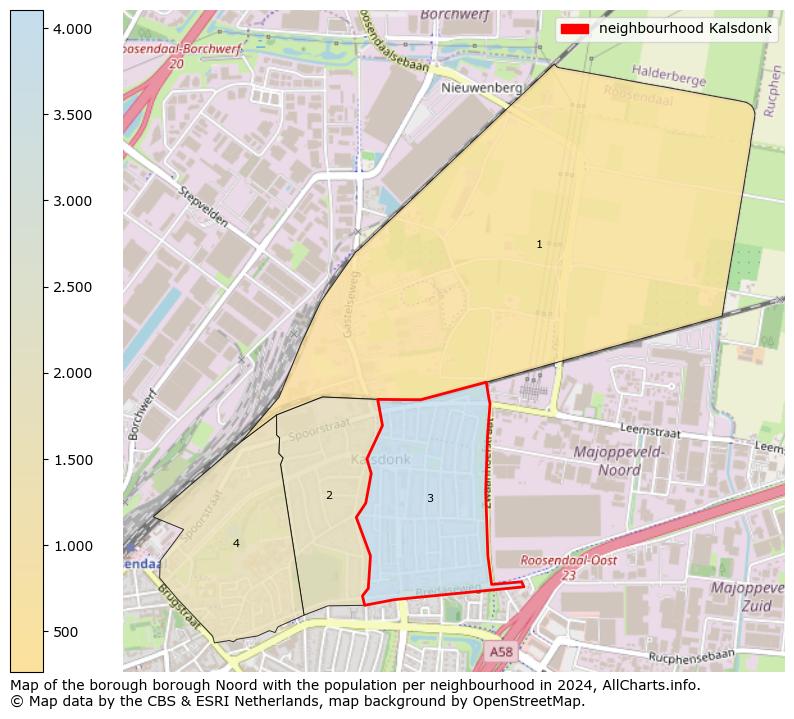 Image of the neighbourhood Kalsdonk at the map. This image is used as introduction to this page. This page shows a lot of information about the population in the neighbourhood Kalsdonk (such as the distribution by age groups of the residents, the composition of households, whether inhabitants are natives or Dutch with an immigration background, data about the houses (numbers, types, price development, use, type of property, ...) and more (car ownership, energy consumption, ...) based on open data from the Dutch Central Bureau of Statistics and various other sources!