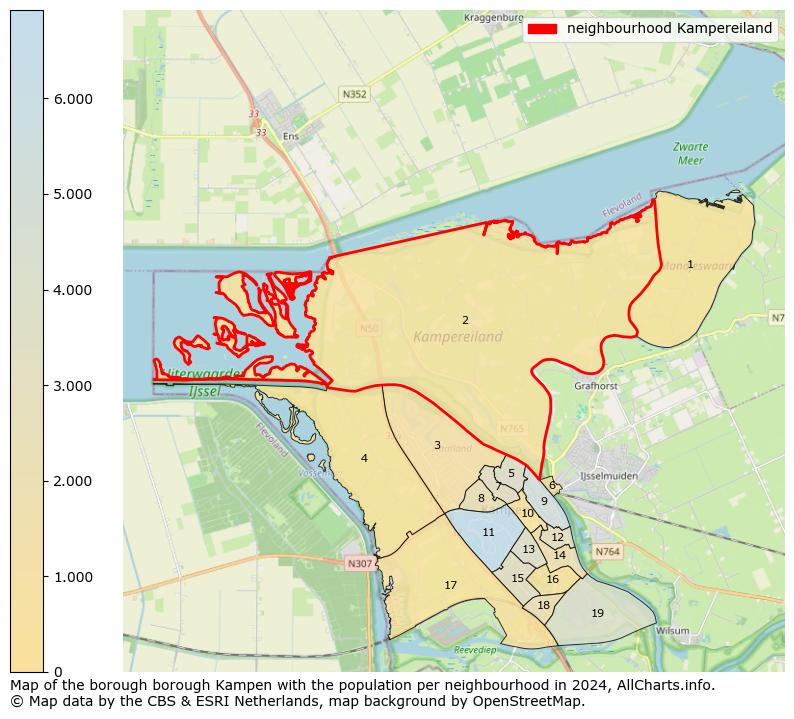 Image of the neighbourhood Kampereiland at the map. This image is used as introduction to this page. This page shows a lot of information about the population in the neighbourhood Kampereiland (such as the distribution by age groups of the residents, the composition of households, whether inhabitants are natives or Dutch with an immigration background, data about the houses (numbers, types, price development, use, type of property, ...) and more (car ownership, energy consumption, ...) based on open data from the Dutch Central Bureau of Statistics and various other sources!