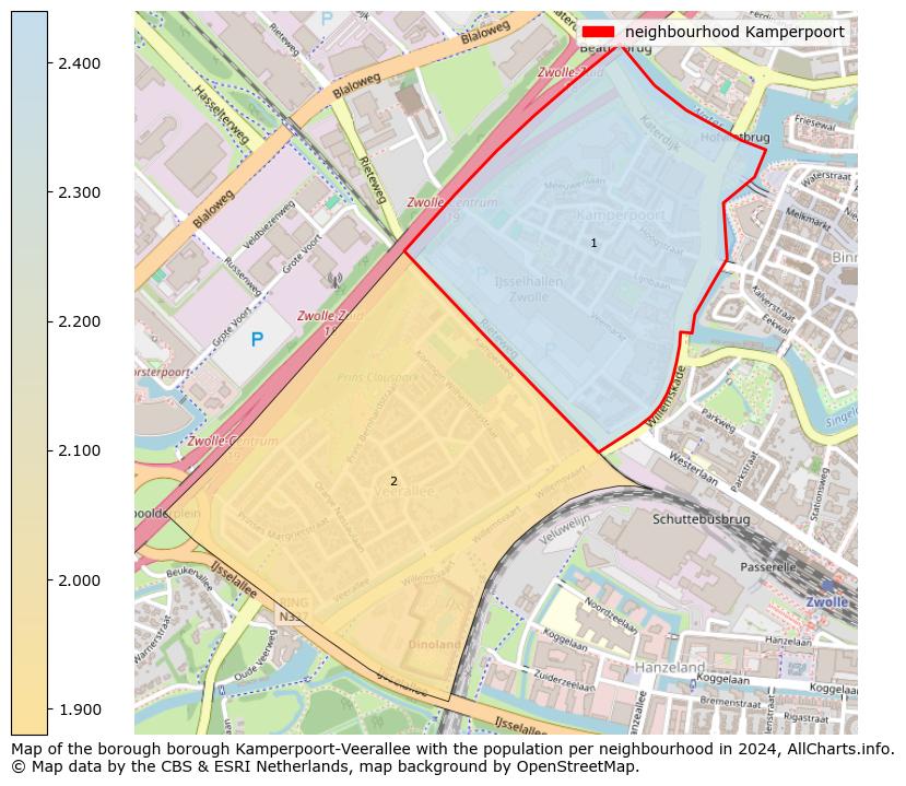 Image of the neighbourhood Kamperpoort at the map. This image is used as introduction to this page. This page shows a lot of information about the population in the neighbourhood Kamperpoort (such as the distribution by age groups of the residents, the composition of households, whether inhabitants are natives or Dutch with an immigration background, data about the houses (numbers, types, price development, use, type of property, ...) and more (car ownership, energy consumption, ...) based on open data from the Dutch Central Bureau of Statistics and various other sources!