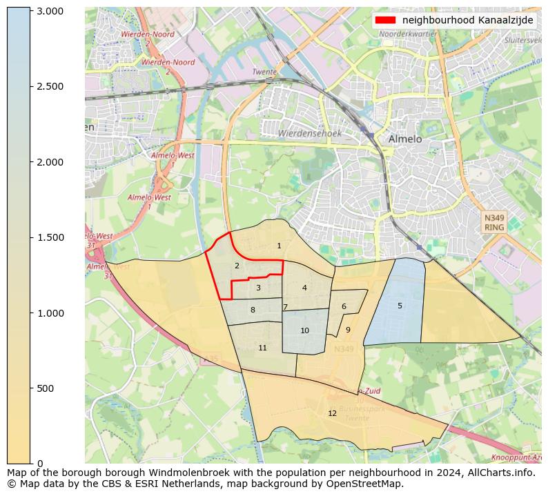 Image of the neighbourhood Kanaalzijde at the map. This image is used as introduction to this page. This page shows a lot of information about the population in the neighbourhood Kanaalzijde (such as the distribution by age groups of the residents, the composition of households, whether inhabitants are natives or Dutch with an immigration background, data about the houses (numbers, types, price development, use, type of property, ...) and more (car ownership, energy consumption, ...) based on open data from the Dutch Central Bureau of Statistics and various other sources!