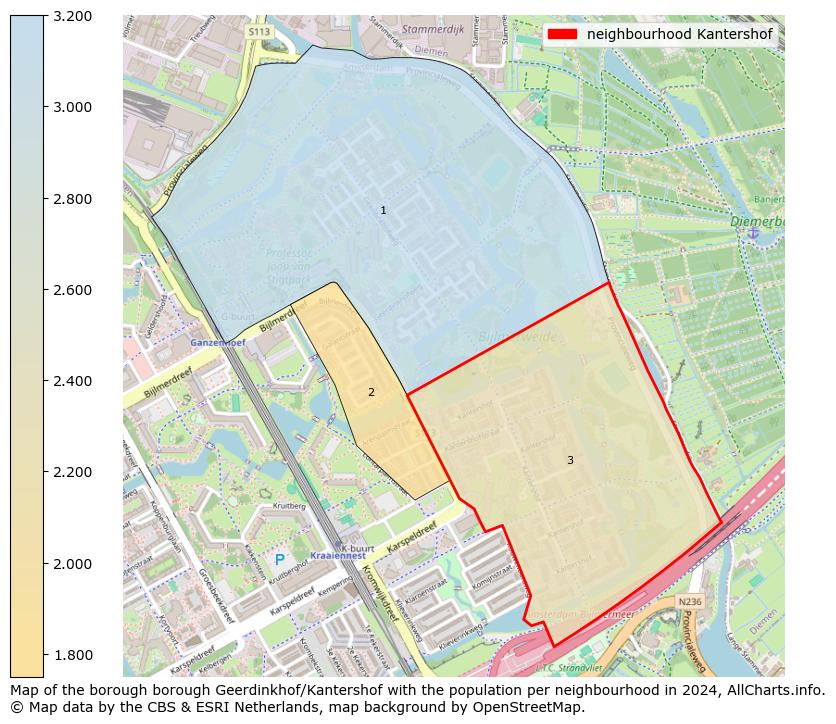 Image of the neighbourhood Kantershof at the map. This image is used as introduction to this page. This page shows a lot of information about the population in the neighbourhood Kantershof (such as the distribution by age groups of the residents, the composition of households, whether inhabitants are natives or Dutch with an immigration background, data about the houses (numbers, types, price development, use, type of property, ...) and more (car ownership, energy consumption, ...) based on open data from the Dutch Central Bureau of Statistics and various other sources!