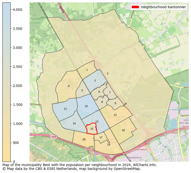 Image of the neighbourhood Kantonnier at the map. This image is used as introduction to this page. This page shows a lot of information about the population in the neighbourhood Kantonnier (such as the distribution by age groups of the residents, the composition of households, whether inhabitants are natives or Dutch with an immigration background, data about the houses (numbers, types, price development, use, type of property, ...) and more (car ownership, energy consumption, ...) based on open data from the Dutch Central Bureau of Statistics and various other sources!