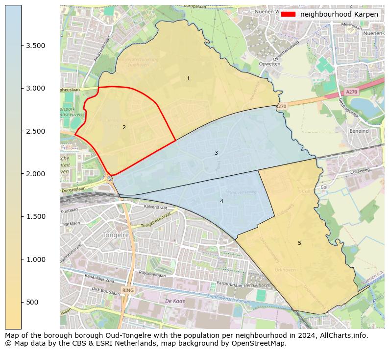 Image of the neighbourhood Karpen at the map. This image is used as introduction to this page. This page shows a lot of information about the population in the neighbourhood Karpen (such as the distribution by age groups of the residents, the composition of households, whether inhabitants are natives or Dutch with an immigration background, data about the houses (numbers, types, price development, use, type of property, ...) and more (car ownership, energy consumption, ...) based on open data from the Dutch Central Bureau of Statistics and various other sources!