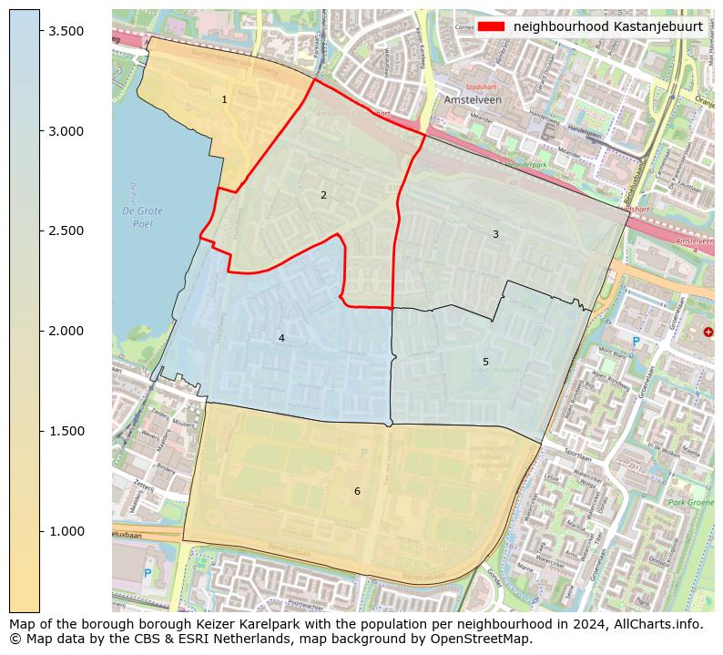 Image of the neighbourhood Kastanjebuurt at the map. This image is used as introduction to this page. This page shows a lot of information about the population in the neighbourhood Kastanjebuurt (such as the distribution by age groups of the residents, the composition of households, whether inhabitants are natives or Dutch with an immigration background, data about the houses (numbers, types, price development, use, type of property, ...) and more (car ownership, energy consumption, ...) based on open data from the Dutch Central Bureau of Statistics and various other sources!