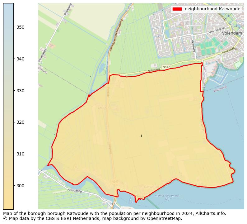 Image of the neighbourhood Katwoude at the map. This image is used as introduction to this page. This page shows a lot of information about the population in the neighbourhood Katwoude (such as the distribution by age groups of the residents, the composition of households, whether inhabitants are natives or Dutch with an immigration background, data about the houses (numbers, types, price development, use, type of property, ...) and more (car ownership, energy consumption, ...) based on open data from the Dutch Central Bureau of Statistics and various other sources!