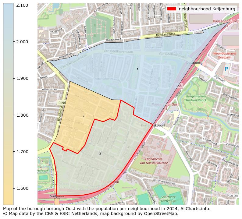 Image of the neighbourhood Keijenburg at the map. This image is used as introduction to this page. This page shows a lot of information about the population in the neighbourhood Keijenburg (such as the distribution by age groups of the residents, the composition of households, whether inhabitants are natives or Dutch with an immigration background, data about the houses (numbers, types, price development, use, type of property, ...) and more (car ownership, energy consumption, ...) based on open data from the Dutch Central Bureau of Statistics and various other sources!