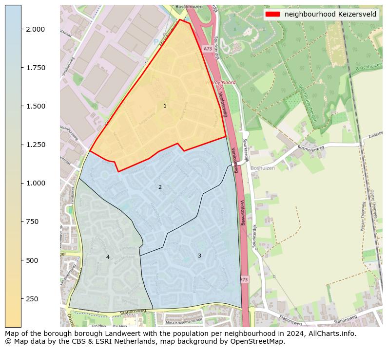 Image of the neighbourhood Keizersveld at the map. This image is used as introduction to this page. This page shows a lot of information about the population in the neighbourhood Keizersveld (such as the distribution by age groups of the residents, the composition of households, whether inhabitants are natives or Dutch with an immigration background, data about the houses (numbers, types, price development, use, type of property, ...) and more (car ownership, energy consumption, ...) based on open data from the Dutch Central Bureau of Statistics and various other sources!