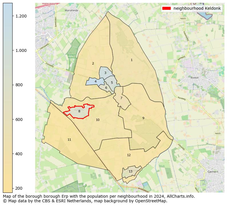 Image of the neighbourhood Keldonk at the map. This image is used as introduction to this page. This page shows a lot of information about the population in the neighbourhood Keldonk (such as the distribution by age groups of the residents, the composition of households, whether inhabitants are natives or Dutch with an immigration background, data about the houses (numbers, types, price development, use, type of property, ...) and more (car ownership, energy consumption, ...) based on open data from the Dutch Central Bureau of Statistics and various other sources!