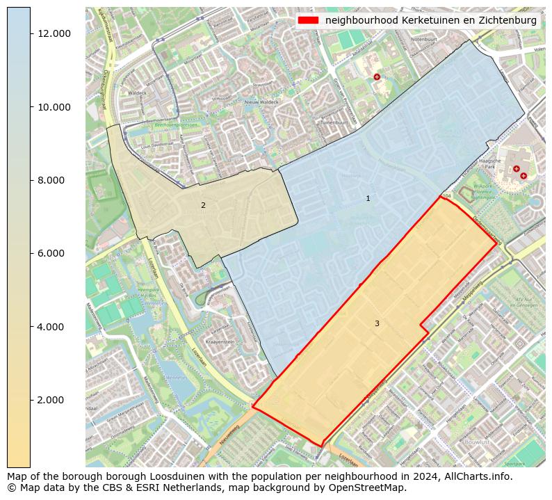 Image of the neighbourhood Kerketuinen en Zichtenburg at the map. This image is used as introduction to this page. This page shows a lot of information about the population in the neighbourhood Kerketuinen en Zichtenburg (such as the distribution by age groups of the residents, the composition of households, whether inhabitants are natives or Dutch with an immigration background, data about the houses (numbers, types, price development, use, type of property, ...) and more (car ownership, energy consumption, ...) based on open data from the Dutch Central Bureau of Statistics and various other sources!