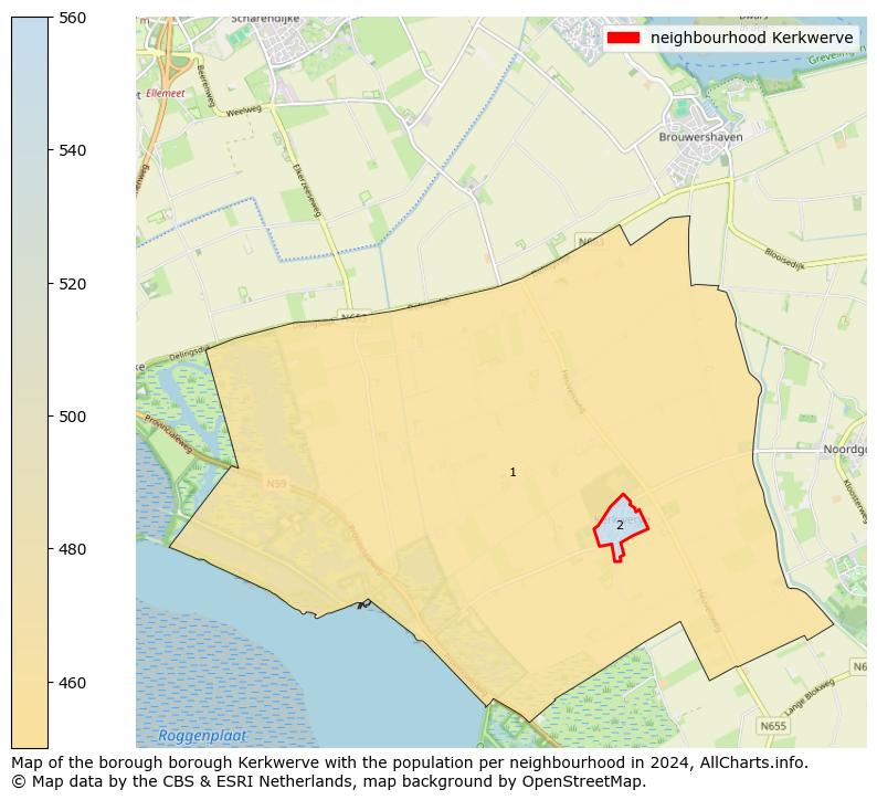 Image of the neighbourhood Kerkwerve at the map. This image is used as introduction to this page. This page shows a lot of information about the population in the neighbourhood Kerkwerve (such as the distribution by age groups of the residents, the composition of households, whether inhabitants are natives or Dutch with an immigration background, data about the houses (numbers, types, price development, use, type of property, ...) and more (car ownership, energy consumption, ...) based on open data from the Dutch Central Bureau of Statistics and various other sources!