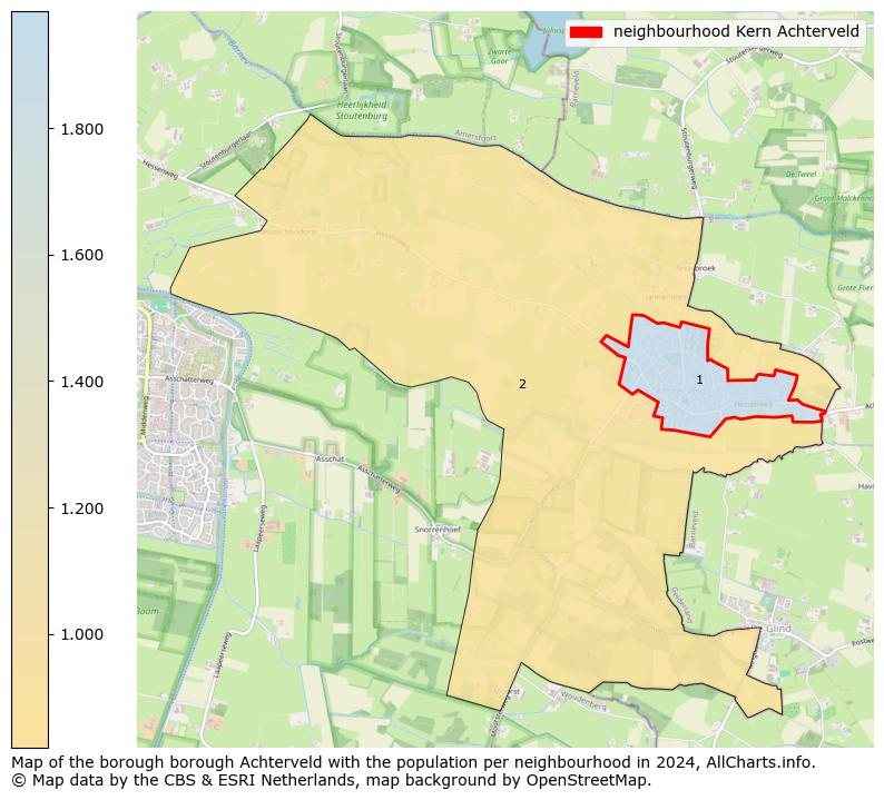 Image of the neighbourhood Kern Achterveld at the map. This image is used as introduction to this page. This page shows a lot of information about the population in the neighbourhood Kern Achterveld (such as the distribution by age groups of the residents, the composition of households, whether inhabitants are natives or Dutch with an immigration background, data about the houses (numbers, types, price development, use, type of property, ...) and more (car ownership, energy consumption, ...) based on open data from the Dutch Central Bureau of Statistics and various other sources!