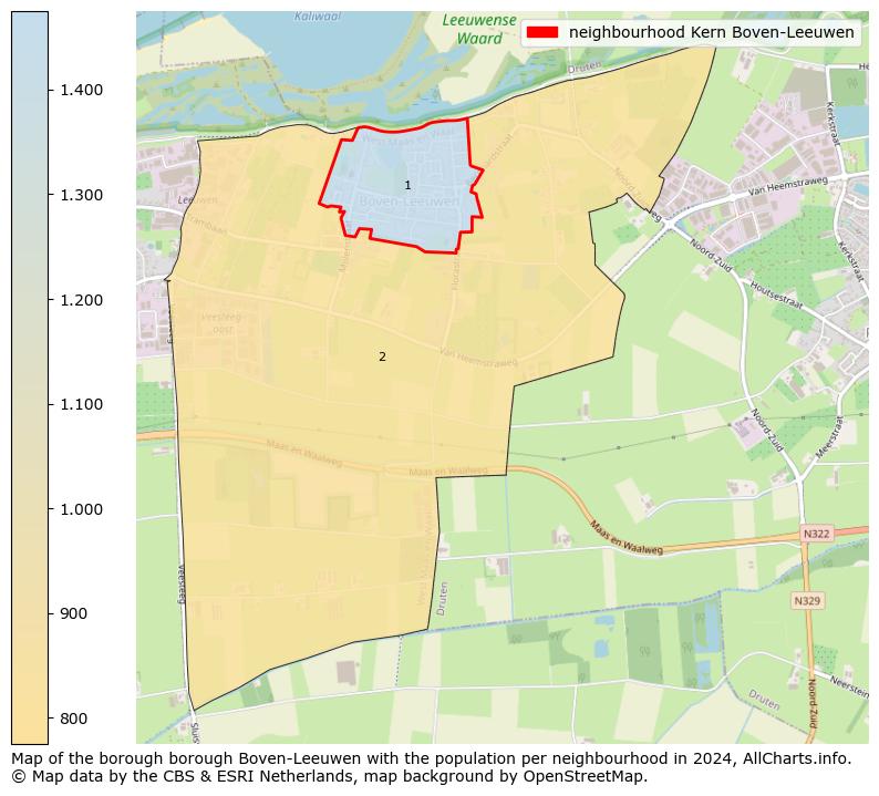 Image of the neighbourhood Kern Boven-Leeuwen at the map. This image is used as introduction to this page. This page shows a lot of information about the population in the neighbourhood Kern Boven-Leeuwen (such as the distribution by age groups of the residents, the composition of households, whether inhabitants are natives or Dutch with an immigration background, data about the houses (numbers, types, price development, use, type of property, ...) and more (car ownership, energy consumption, ...) based on open data from the Dutch Central Bureau of Statistics and various other sources!