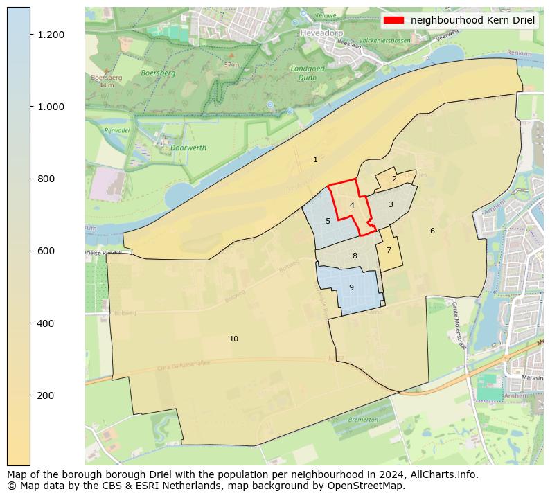 Image of the neighbourhood Kern Driel at the map. This image is used as introduction to this page. This page shows a lot of information about the population in the neighbourhood Kern Driel (such as the distribution by age groups of the residents, the composition of households, whether inhabitants are natives or Dutch with an immigration background, data about the houses (numbers, types, price development, use, type of property, ...) and more (car ownership, energy consumption, ...) based on open data from the Dutch Central Bureau of Statistics and various other sources!