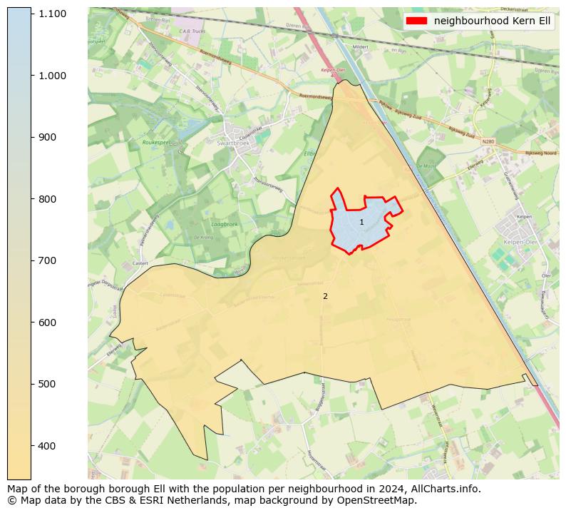 Image of the neighbourhood Kern Ell at the map. This image is used as introduction to this page. This page shows a lot of information about the population in the neighbourhood Kern Ell (such as the distribution by age groups of the residents, the composition of households, whether inhabitants are natives or Dutch with an immigration background, data about the houses (numbers, types, price development, use, type of property, ...) and more (car ownership, energy consumption, ...) based on open data from the Dutch Central Bureau of Statistics and various other sources!