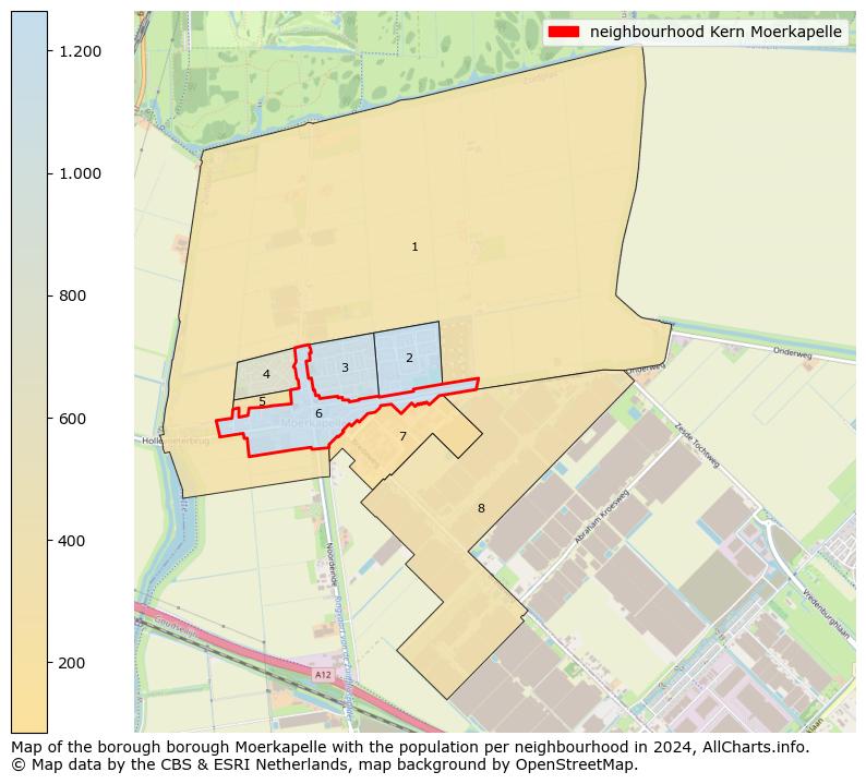 Image of the neighbourhood Kern Moerkapelle at the map. This image is used as introduction to this page. This page shows a lot of information about the population in the neighbourhood Kern Moerkapelle (such as the distribution by age groups of the residents, the composition of households, whether inhabitants are natives or Dutch with an immigration background, data about the houses (numbers, types, price development, use, type of property, ...) and more (car ownership, energy consumption, ...) based on open data from the Dutch Central Bureau of Statistics and various other sources!