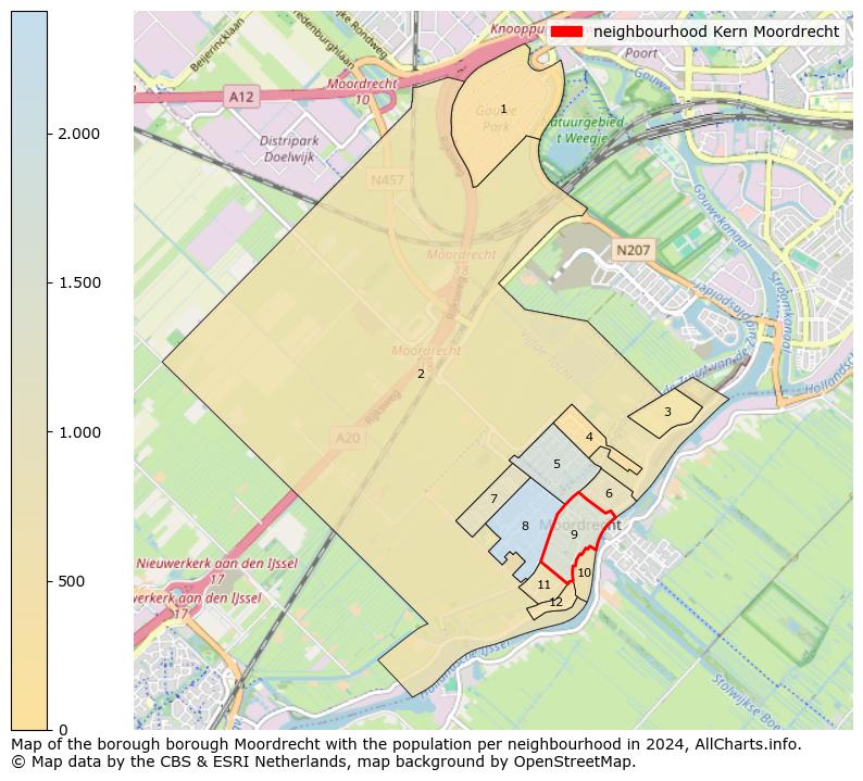 Image of the neighbourhood Kern Moordrecht at the map. This image is used as introduction to this page. This page shows a lot of information about the population in the neighbourhood Kern Moordrecht (such as the distribution by age groups of the residents, the composition of households, whether inhabitants are natives or Dutch with an immigration background, data about the houses (numbers, types, price development, use, type of property, ...) and more (car ownership, energy consumption, ...) based on open data from the Dutch Central Bureau of Statistics and various other sources!