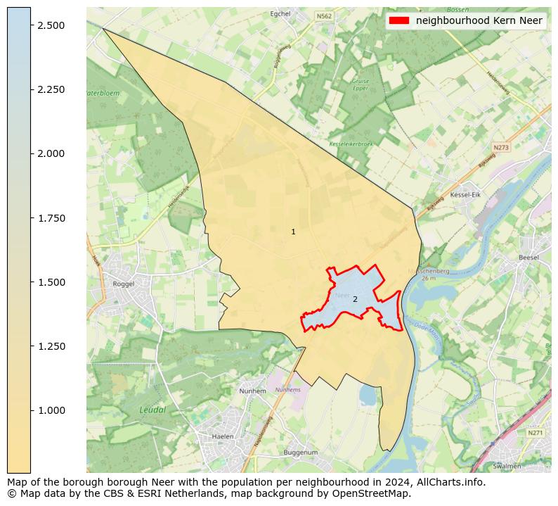 Image of the neighbourhood Kern Neer at the map. This image is used as introduction to this page. This page shows a lot of information about the population in the neighbourhood Kern Neer (such as the distribution by age groups of the residents, the composition of households, whether inhabitants are natives or Dutch with an immigration background, data about the houses (numbers, types, price development, use, type of property, ...) and more (car ownership, energy consumption, ...) based on open data from the Dutch Central Bureau of Statistics and various other sources!