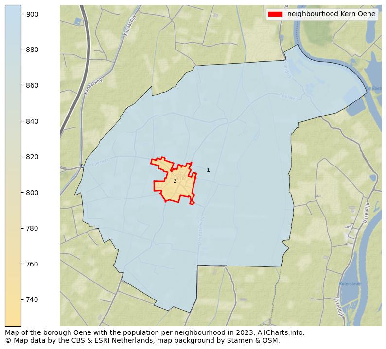 Map of the borough Oene with the population per neighbourhood in 2023. This page shows a lot of information about residents (such as the distribution by age groups, family composition, gender, native or Dutch with an immigration background, ...), homes (numbers, types, price development, use, type of property, ...) and more (car ownership, energy consumption, ...) based on open data from the Dutch Central Bureau of Statistics and various other sources!