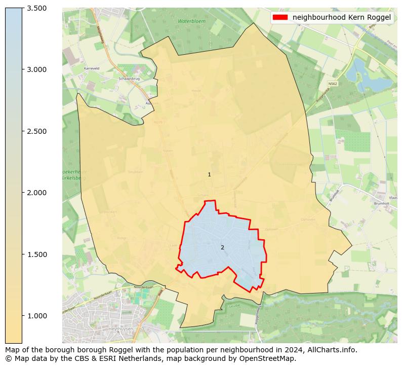 Image of the neighbourhood Kern Roggel at the map. This image is used as introduction to this page. This page shows a lot of information about the population in the neighbourhood Kern Roggel (such as the distribution by age groups of the residents, the composition of households, whether inhabitants are natives or Dutch with an immigration background, data about the houses (numbers, types, price development, use, type of property, ...) and more (car ownership, energy consumption, ...) based on open data from the Dutch Central Bureau of Statistics and various other sources!