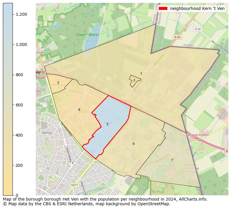 Image of the neighbourhood Kern ’t Ven at the map. This image is used as introduction to this page. This page shows a lot of information about the population in the neighbourhood Kern ’t Ven (such as the distribution by age groups of the residents, the composition of households, whether inhabitants are natives or Dutch with an immigration background, data about the houses (numbers, types, price development, use, type of property, ...) and more (car ownership, energy consumption, ...) based on open data from the Dutch Central Bureau of Statistics and various other sources!