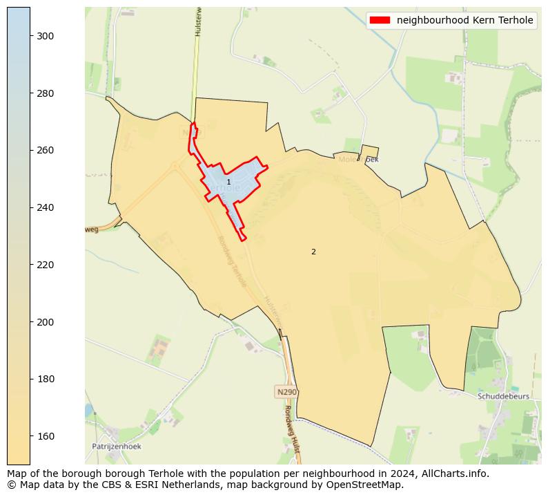 Image of the neighbourhood Kern Terhole at the map. This image is used as introduction to this page. This page shows a lot of information about the population in the neighbourhood Kern Terhole (such as the distribution by age groups of the residents, the composition of households, whether inhabitants are natives or Dutch with an immigration background, data about the houses (numbers, types, price development, use, type of property, ...) and more (car ownership, energy consumption, ...) based on open data from the Dutch Central Bureau of Statistics and various other sources!