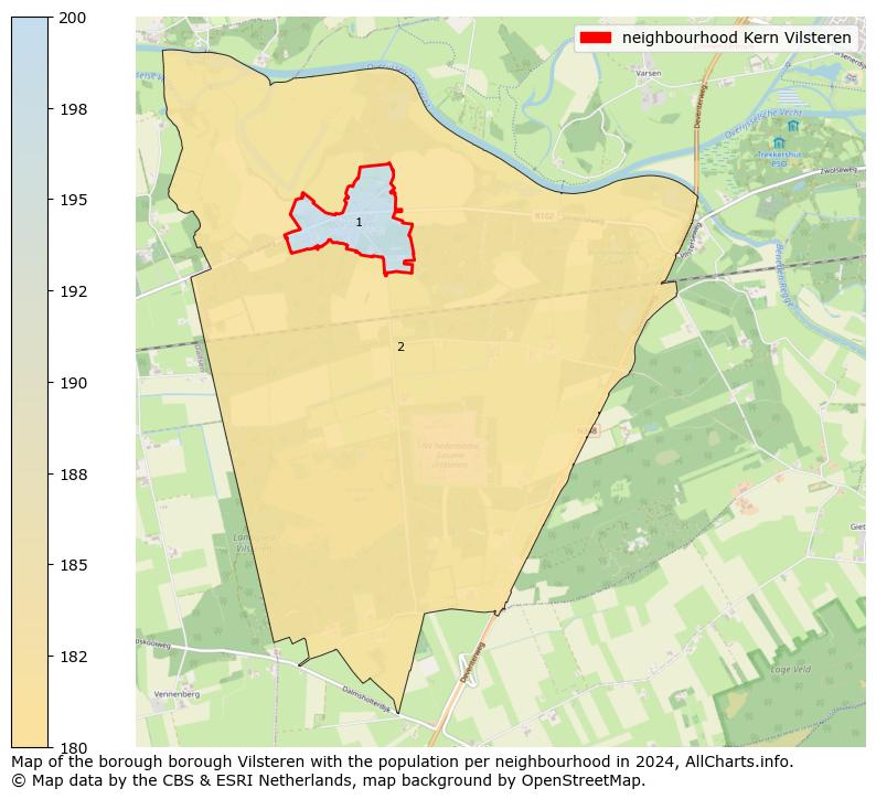 Image of the neighbourhood Kern Vilsteren at the map. This image is used as introduction to this page. This page shows a lot of information about the population in the neighbourhood Kern Vilsteren (such as the distribution by age groups of the residents, the composition of households, whether inhabitants are natives or Dutch with an immigration background, data about the houses (numbers, types, price development, use, type of property, ...) and more (car ownership, energy consumption, ...) based on open data from the Dutch Central Bureau of Statistics and various other sources!