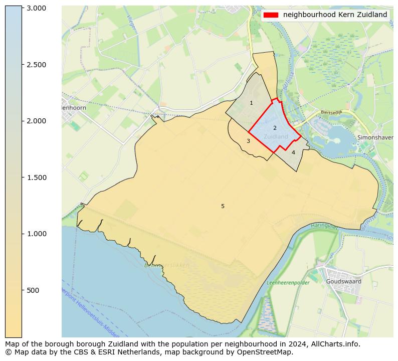 Image of the neighbourhood Kern Zuidland at the map. This image is used as introduction to this page. This page shows a lot of information about the population in the neighbourhood Kern Zuidland (such as the distribution by age groups of the residents, the composition of households, whether inhabitants are natives or Dutch with an immigration background, data about the houses (numbers, types, price development, use, type of property, ...) and more (car ownership, energy consumption, ...) based on open data from the Dutch Central Bureau of Statistics and various other sources!