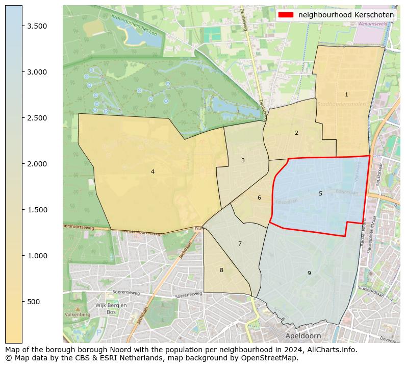 Image of the neighbourhood Kerschoten at the map. This image is used as introduction to this page. This page shows a lot of information about the population in the neighbourhood Kerschoten (such as the distribution by age groups of the residents, the composition of households, whether inhabitants are natives or Dutch with an immigration background, data about the houses (numbers, types, price development, use, type of property, ...) and more (car ownership, energy consumption, ...) based on open data from the Dutch Central Bureau of Statistics and various other sources!