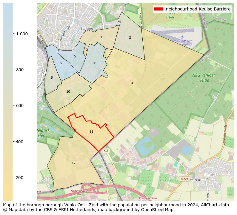 Image of the neighbourhood Keulse Barriére at the map. This image is used as introduction to this page. This page shows a lot of information about the population in the neighbourhood Keulse Barriére (such as the distribution by age groups of the residents, the composition of households, whether inhabitants are natives or Dutch with an immigration background, data about the houses (numbers, types, price development, use, type of property, ...) and more (car ownership, energy consumption, ...) based on open data from the Dutch Central Bureau of Statistics and various other sources!