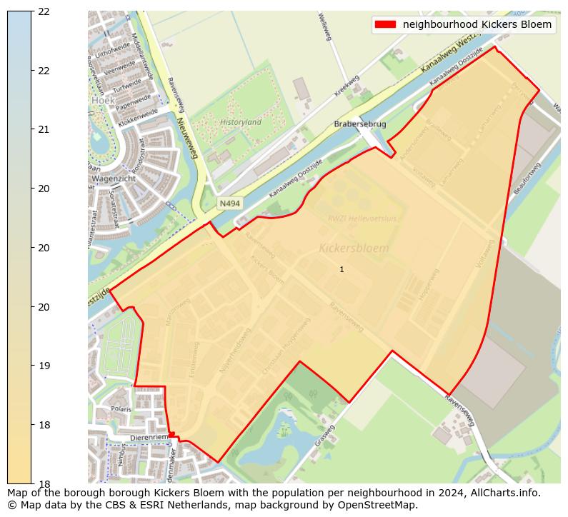 Image of the neighbourhood Kickers Bloem at the map. This image is used as introduction to this page. This page shows a lot of information about the population in the neighbourhood Kickers Bloem (such as the distribution by age groups of the residents, the composition of households, whether inhabitants are natives or Dutch with an immigration background, data about the houses (numbers, types, price development, use, type of property, ...) and more (car ownership, energy consumption, ...) based on open data from the Dutch Central Bureau of Statistics and various other sources!