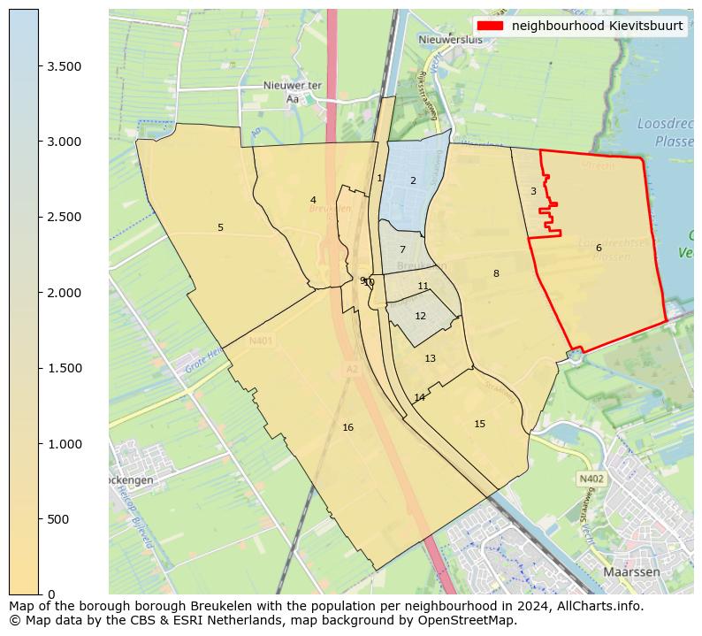 Image of the neighbourhood Kievitsbuurt at the map. This image is used as introduction to this page. This page shows a lot of information about the population in the neighbourhood Kievitsbuurt (such as the distribution by age groups of the residents, the composition of households, whether inhabitants are natives or Dutch with an immigration background, data about the houses (numbers, types, price development, use, type of property, ...) and more (car ownership, energy consumption, ...) based on open data from the Dutch Central Bureau of Statistics and various other sources!