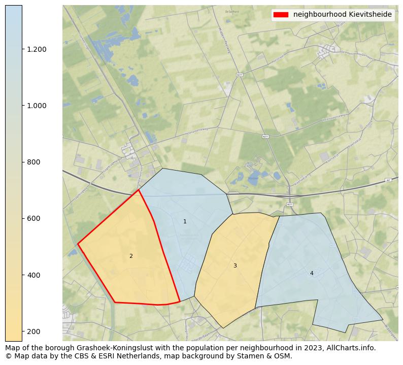 Map of the borough Grashoek-Koningslust with the population per neighbourhood in 2023. This page shows a lot of information about residents (such as the distribution by age groups, family composition, gender, native or Dutch with an immigration background, ...), homes (numbers, types, price development, use, type of property, ...) and more (car ownership, energy consumption, ...) based on open data from the Dutch Central Bureau of Statistics and various other sources!