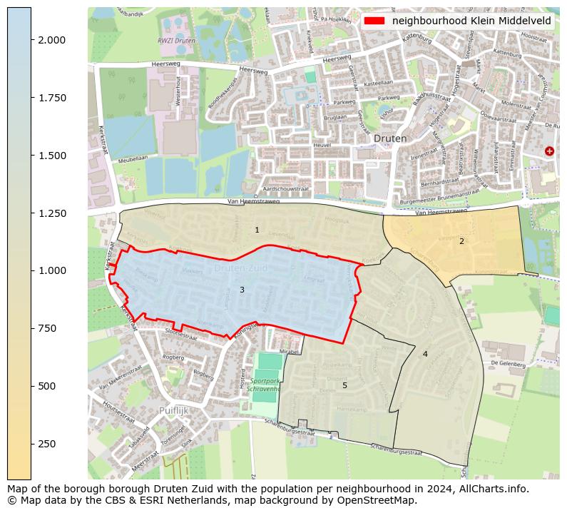 Image of the neighbourhood Klein Middelveld at the map. This image is used as introduction to this page. This page shows a lot of information about the population in the neighbourhood Klein Middelveld (such as the distribution by age groups of the residents, the composition of households, whether inhabitants are natives or Dutch with an immigration background, data about the houses (numbers, types, price development, use, type of property, ...) and more (car ownership, energy consumption, ...) based on open data from the Dutch Central Bureau of Statistics and various other sources!