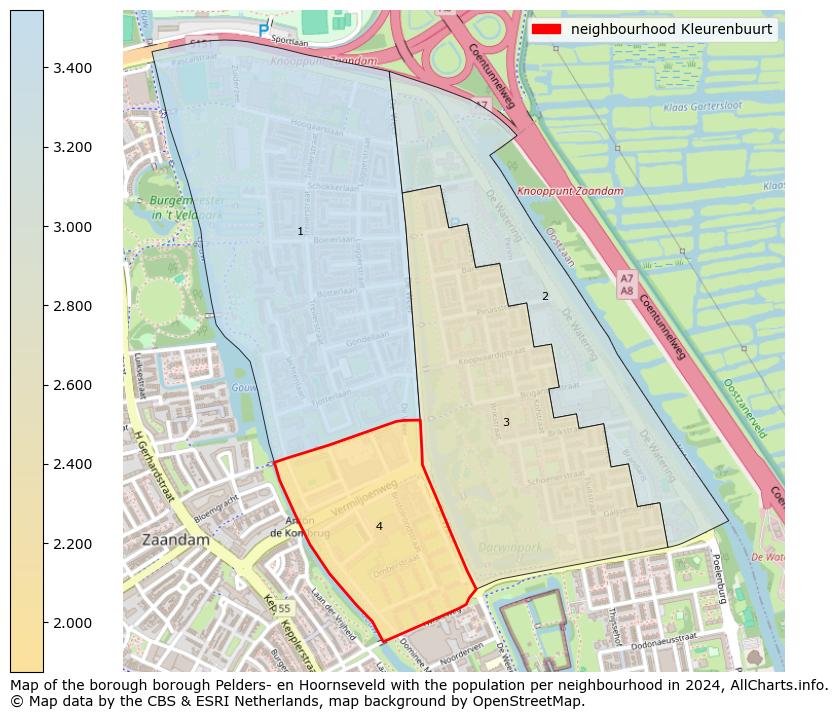 Image of the neighbourhood Kleurenbuurt at the map. This image is used as introduction to this page. This page shows a lot of information about the population in the neighbourhood Kleurenbuurt (such as the distribution by age groups of the residents, the composition of households, whether inhabitants are natives or Dutch with an immigration background, data about the houses (numbers, types, price development, use, type of property, ...) and more (car ownership, energy consumption, ...) based on open data from the Dutch Central Bureau of Statistics and various other sources!