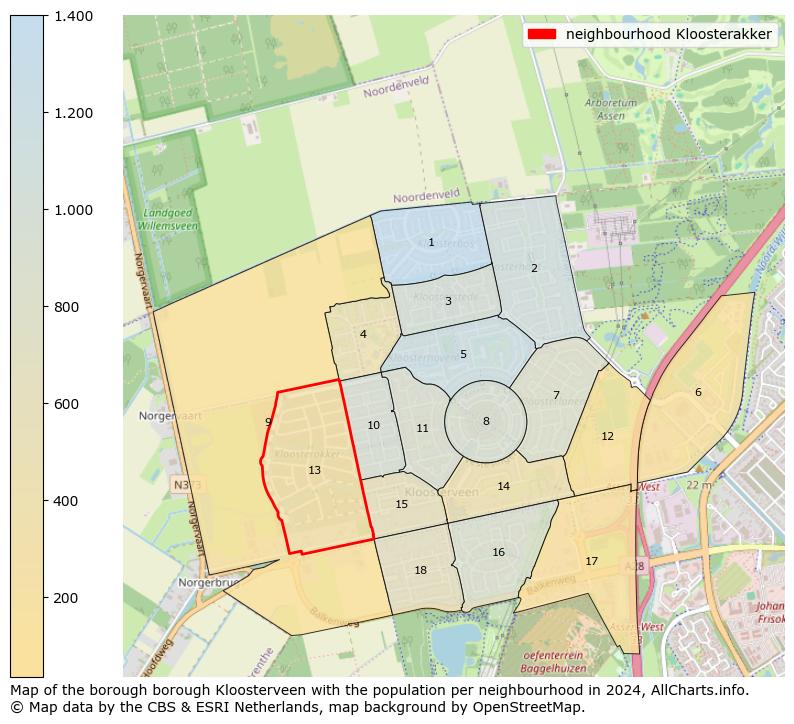 Image of the neighbourhood Kloosterakker at the map. This image is used as introduction to this page. This page shows a lot of information about the population in the neighbourhood Kloosterakker (such as the distribution by age groups of the residents, the composition of households, whether inhabitants are natives or Dutch with an immigration background, data about the houses (numbers, types, price development, use, type of property, ...) and more (car ownership, energy consumption, ...) based on open data from the Dutch Central Bureau of Statistics and various other sources!