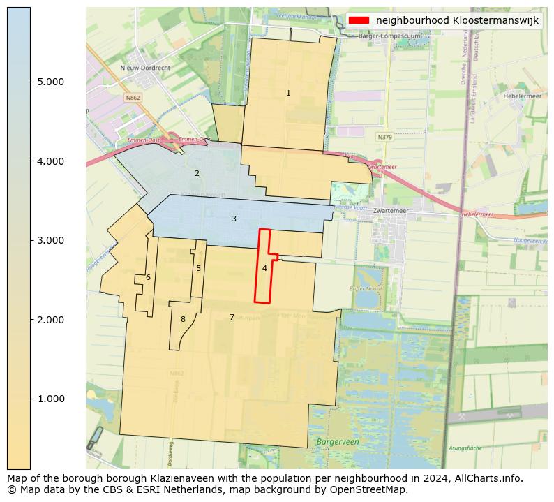 Image of the neighbourhood Kloostermanswijk at the map. This image is used as introduction to this page. This page shows a lot of information about the population in the neighbourhood Kloostermanswijk (such as the distribution by age groups of the residents, the composition of households, whether inhabitants are natives or Dutch with an immigration background, data about the houses (numbers, types, price development, use, type of property, ...) and more (car ownership, energy consumption, ...) based on open data from the Dutch Central Bureau of Statistics and various other sources!