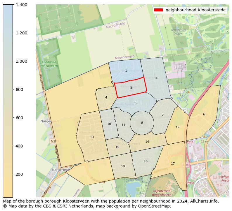 Image of the neighbourhood Kloosterstede at the map. This image is used as introduction to this page. This page shows a lot of information about the population in the neighbourhood Kloosterstede (such as the distribution by age groups of the residents, the composition of households, whether inhabitants are natives or Dutch with an immigration background, data about the houses (numbers, types, price development, use, type of property, ...) and more (car ownership, energy consumption, ...) based on open data from the Dutch Central Bureau of Statistics and various other sources!