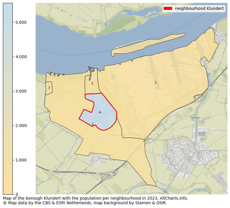 Map of the borough Klundert with the population per neighbourhood in 2023. This page shows a lot of information about residents (such as the distribution by age groups, family composition, gender, native or Dutch with an immigration background, ...), homes (numbers, types, price development, use, type of property, ...) and more (car ownership, energy consumption, ...) based on open data from the Dutch Central Bureau of Statistics and various other sources!