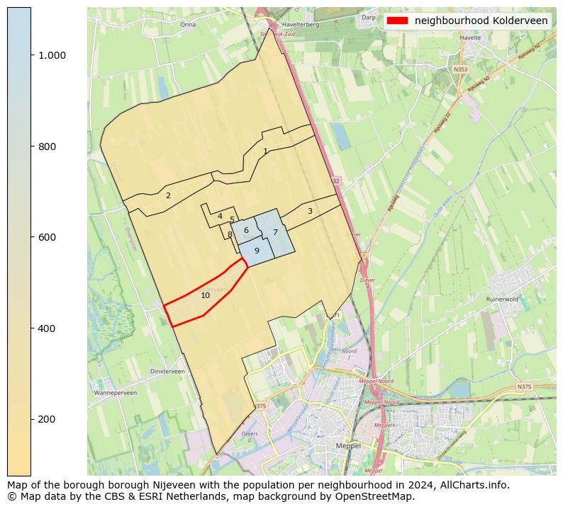 Image of the neighbourhood Kolderveen at the map. This image is used as introduction to this page. This page shows a lot of information about the population in the neighbourhood Kolderveen (such as the distribution by age groups of the residents, the composition of households, whether inhabitants are natives or Dutch with an immigration background, data about the houses (numbers, types, price development, use, type of property, ...) and more (car ownership, energy consumption, ...) based on open data from the Dutch Central Bureau of Statistics and various other sources!