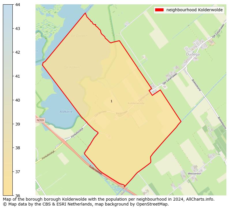 Image of the neighbourhood Kolderwolde at the map. This image is used as introduction to this page. This page shows a lot of information about the population in the neighbourhood Kolderwolde (such as the distribution by age groups of the residents, the composition of households, whether inhabitants are natives or Dutch with an immigration background, data about the houses (numbers, types, price development, use, type of property, ...) and more (car ownership, energy consumption, ...) based on open data from the Dutch Central Bureau of Statistics and various other sources!