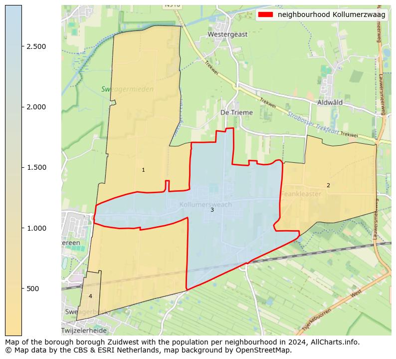 Image of the neighbourhood Kollumerzwaag at the map. This image is used as introduction to this page. This page shows a lot of information about the population in the neighbourhood Kollumerzwaag (such as the distribution by age groups of the residents, the composition of households, whether inhabitants are natives or Dutch with an immigration background, data about the houses (numbers, types, price development, use, type of property, ...) and more (car ownership, energy consumption, ...) based on open data from the Dutch Central Bureau of Statistics and various other sources!