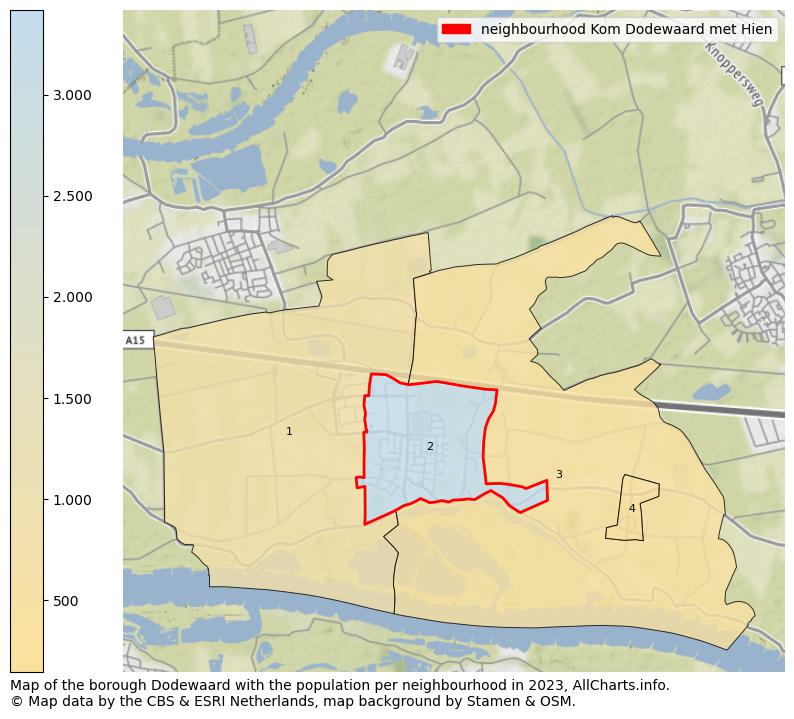 Map of the borough Dodewaard with the population per neighbourhood in 2023. This page shows a lot of information about residents (such as the distribution by age groups, family composition, gender, native or Dutch with an immigration background, ...), homes (numbers, types, price development, use, type of property, ...) and more (car ownership, energy consumption, ...) based on open data from the Dutch Central Bureau of Statistics and various other sources!